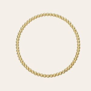 14k white gold Zoe Lev beaded stretch bracelet (x2)